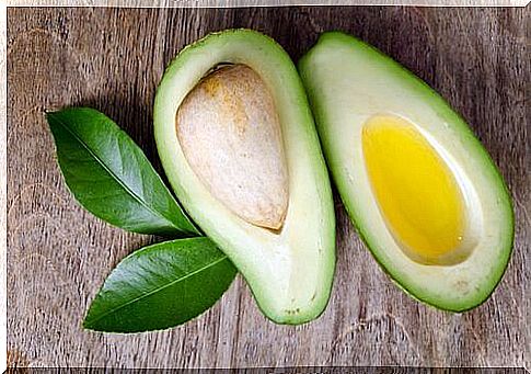 Avocado with olive oil