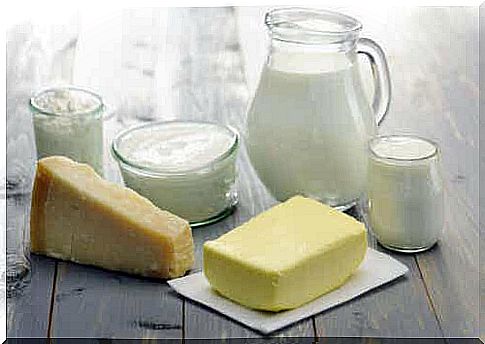 A variety of dairy products