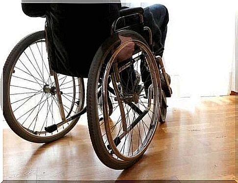 A person in a wheelchair