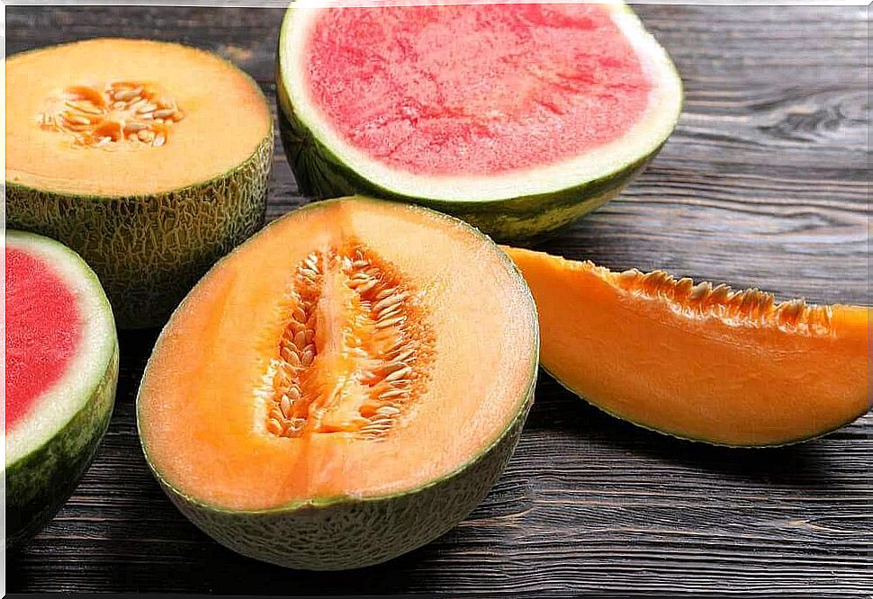 Slices of melon