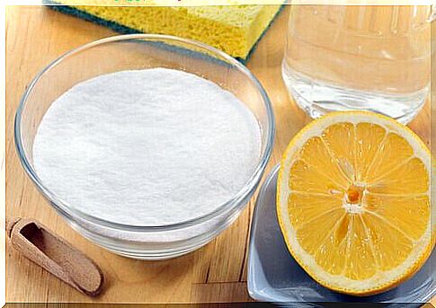 Baking soda powder with lemon